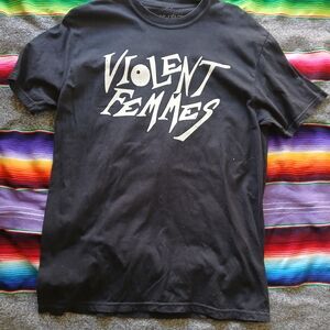 Violent Femmes Black Band Tee with White Logo